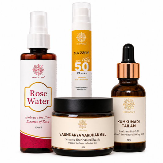 Nirmal Varna Gel + Saundarya Vardhan Gel + Rose Water + SunRakshan