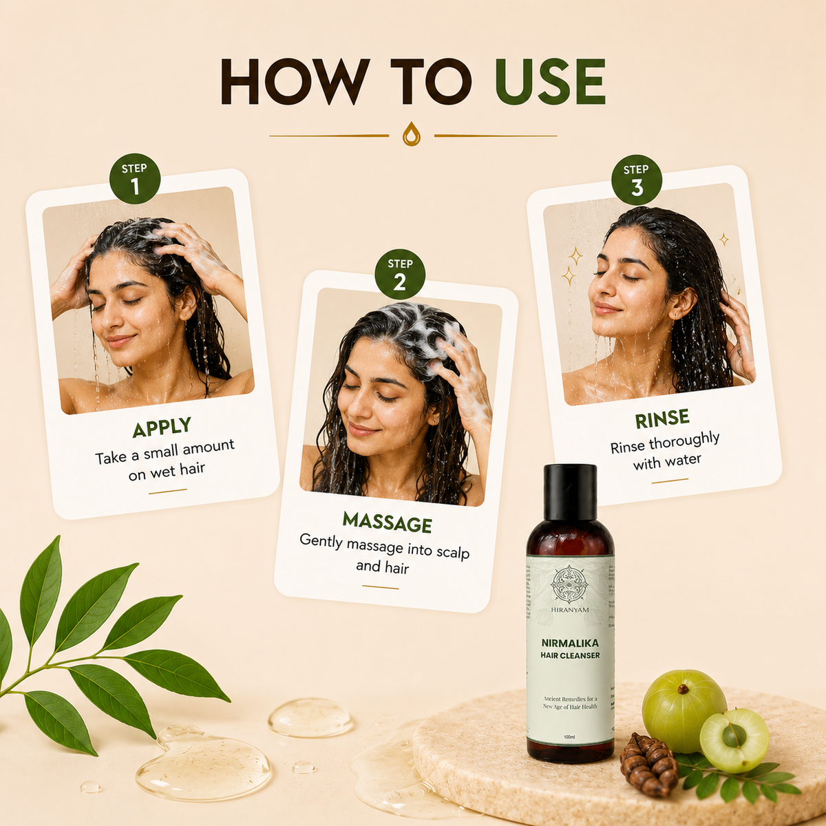 Nirmalika Ayurvedic Herbal Shampoo | Bhringraj & Amla