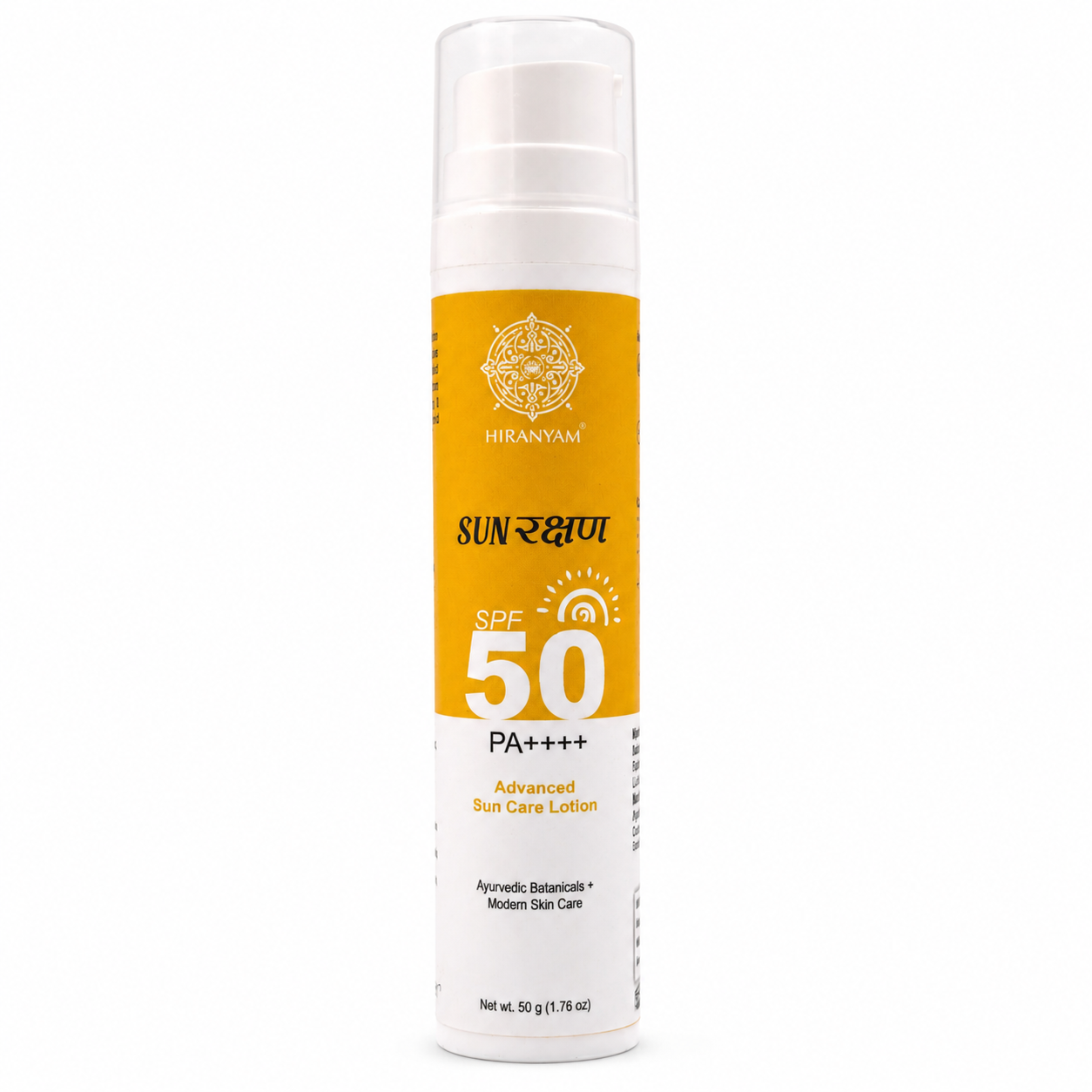 SunRakshan Advanced Sun Care Lotion Sunscreen SPF 50 PA++++ | Sunscreen for Men & Women with Ayurvedic Botanicals & Natural Extracts | Lightweight Non Greasy Sun Protection, All Skin Types, 50g
