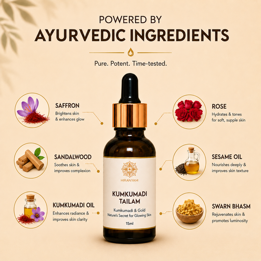 Kumkumadi Oil with Swarna Bhasma | Ayurvedic Face Oil