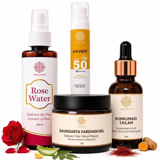 Nirmal Varna Gel + Saundarya Vardhan Gel + Rose Water + SunRakshan