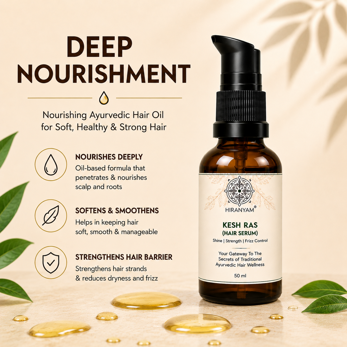 Kesh Ras Ayurvedic Hair Serum | Smooth & Healthy Hair