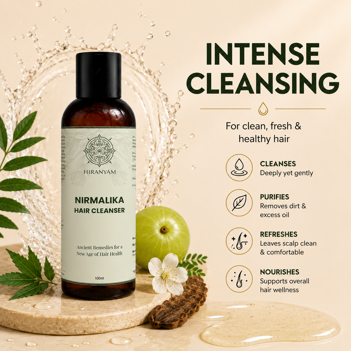 Nirmalika Ayurvedic Herbal Shampoo | Bhringraj & Amla