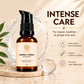 Nirmal Varna Anti-Pimple Gel in amber pump bottle with label, surrounded by water droplets and natural elements.
