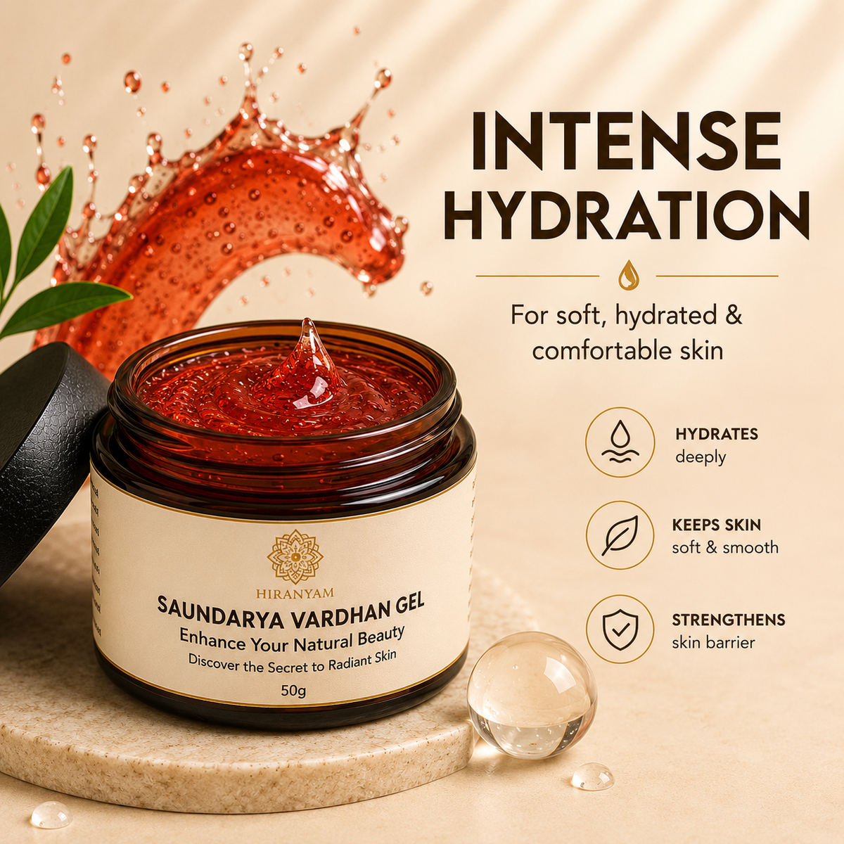 Saundarya Vardhan Ayurvedic Face Gel | Hiranyam