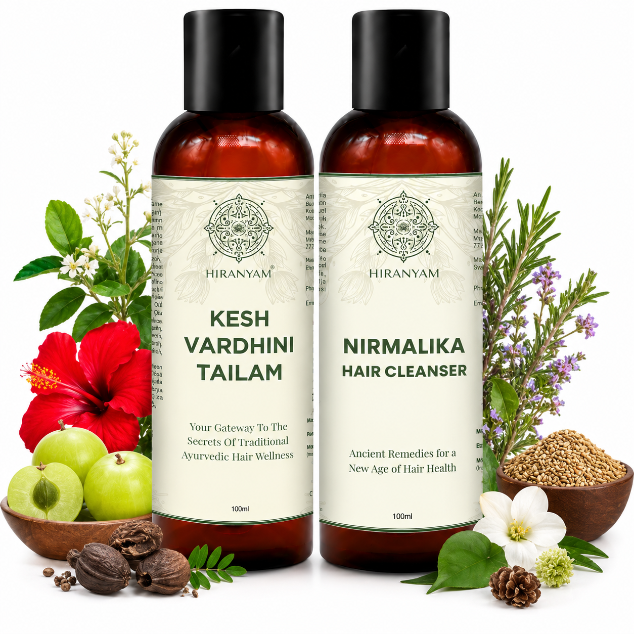 Kesh Vardhini Tailam + Nirmalika Hair Cleanser