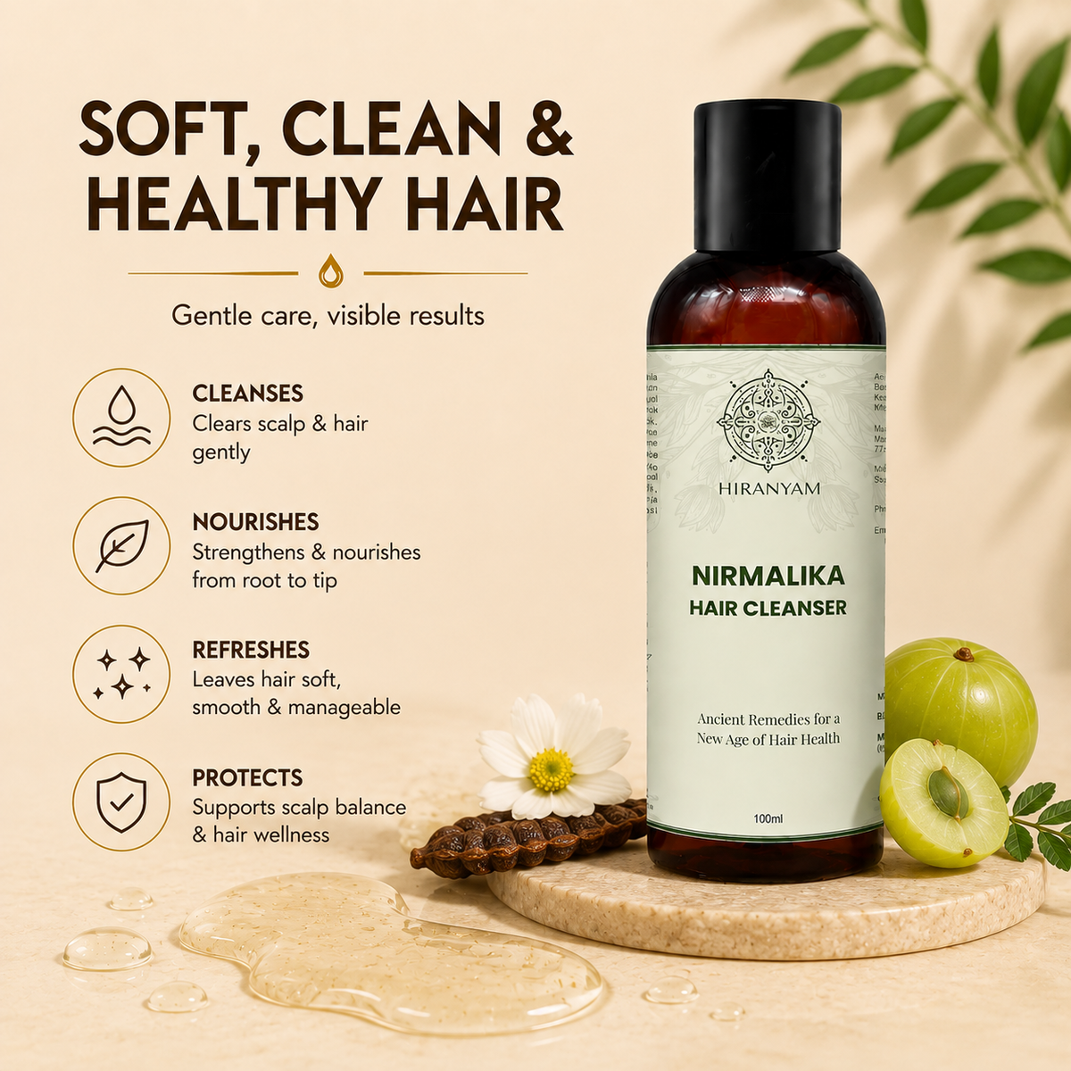 Nirmalika Ayurvedic Herbal Shampoo | Bhringraj & Amla