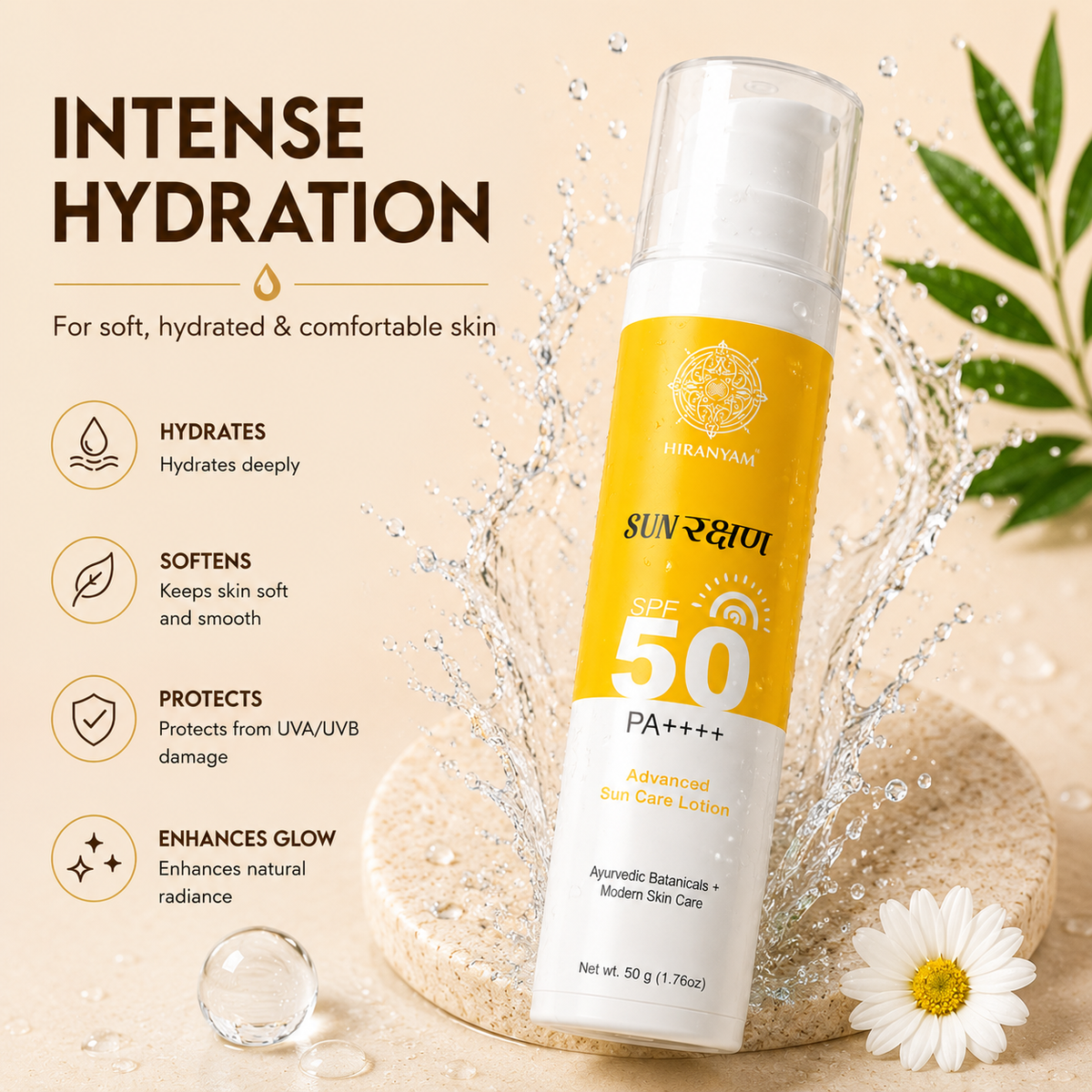 Sun Rakshan SPF 50 PA++++ Sunscreen | Ayurvedic