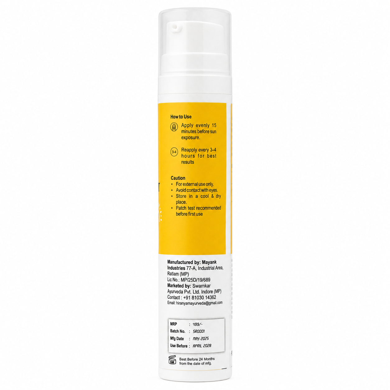 SunRakshan Advanced Sun Care Lotion Sunscreen SPF 50 PA++++ | Sunscreen for Men & Women with Ayurvedic Botanicals & Natural Extracts | Lightweight Non Greasy Sun Protection, All Skin Types, 50g