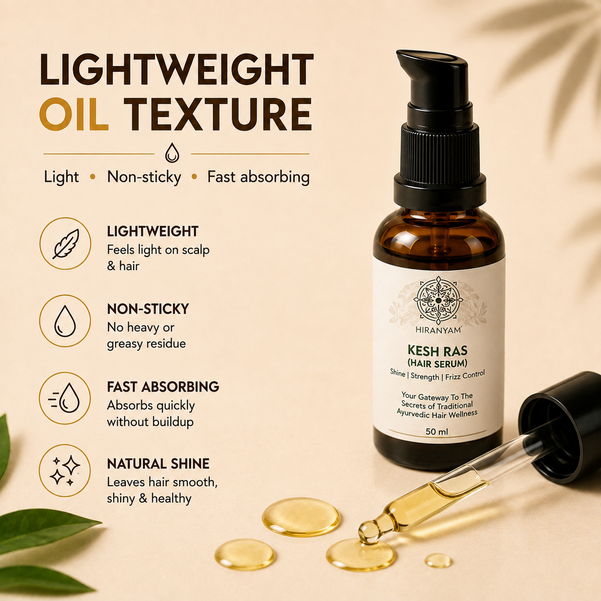 Kesh Ras Ayurvedic Hair Serum | Smooth & Healthy Hair