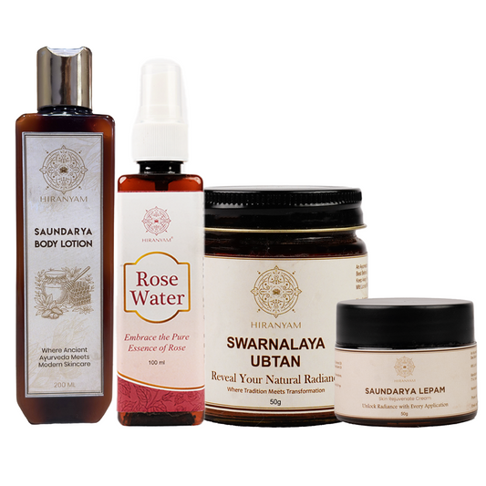 Saundarya Body Lotion + Rose Water + Swarnalaya Ubtan + Saundarya Lepam