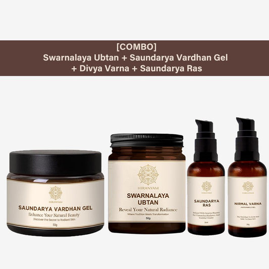 [COMBO] Swarnalaya Ubtan + Saundarya Vardhan Gel + Nirmal Varna + Saundarya Ras