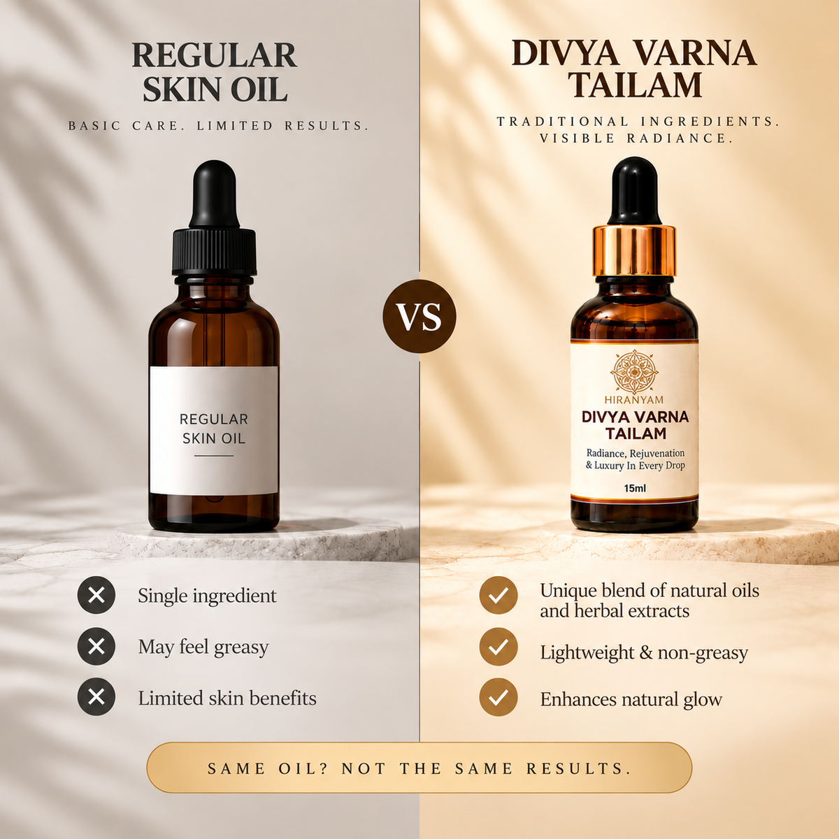 Divya Varna Tailam Ayurvedic Face Oil | Hiranyam