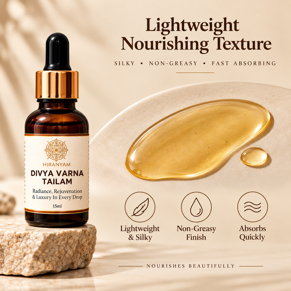 Divya Varna Tailam Ayurvedic Face Oil | Hiranyam