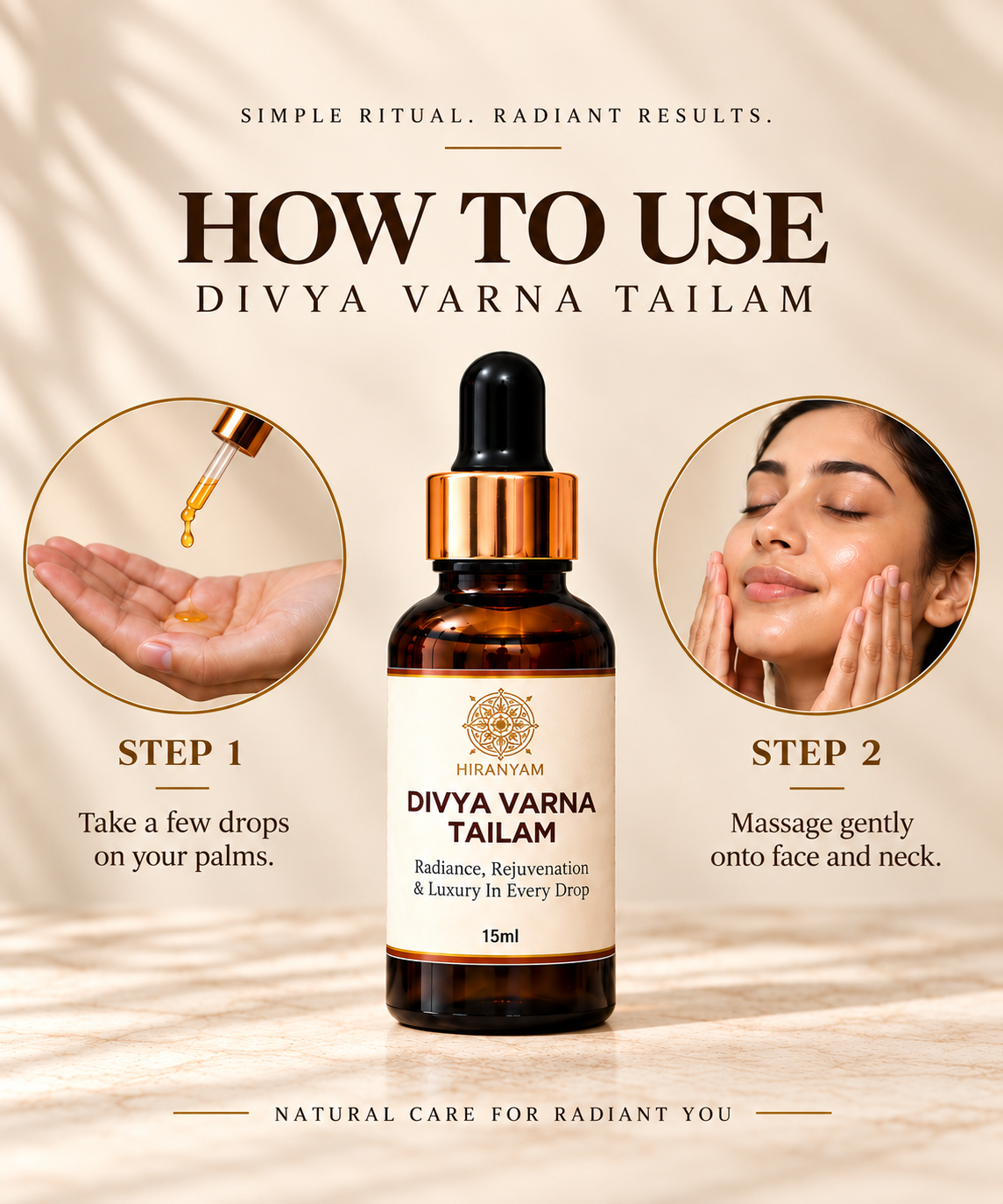 Divya Varna Tailam Ayurvedic Face Oil | Hiranyam