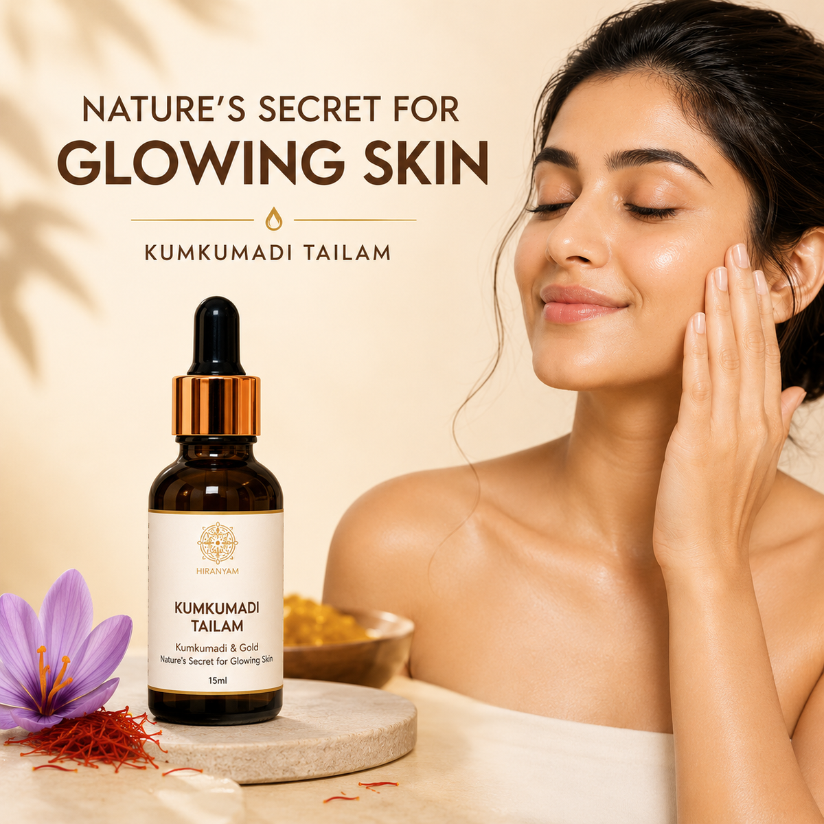 Kumkumadi Oil with Swarna Bhasma | Ayurvedic Face Oil