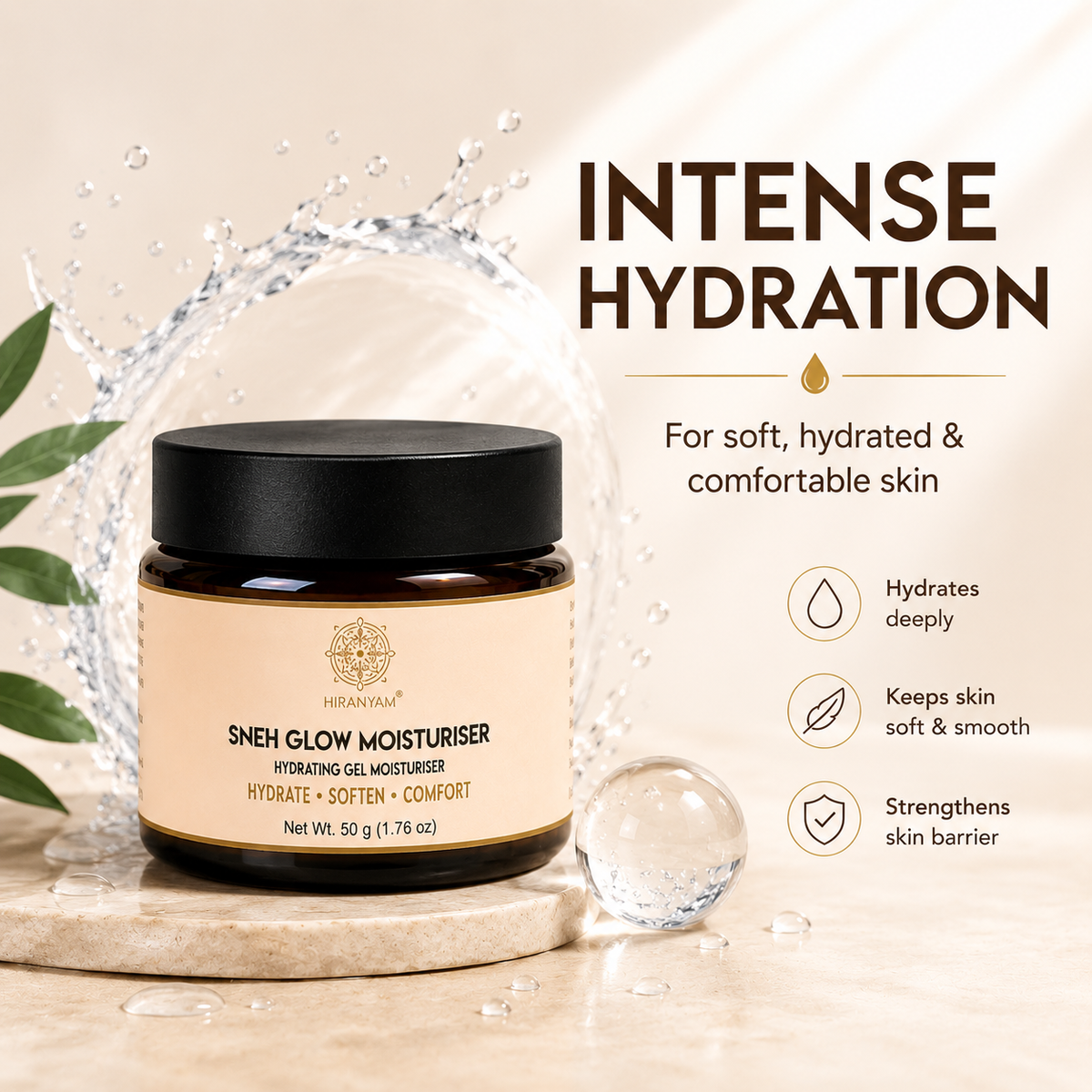 Sneh Glow Moisturizer for Dry Skin | Hydrating Face Gel