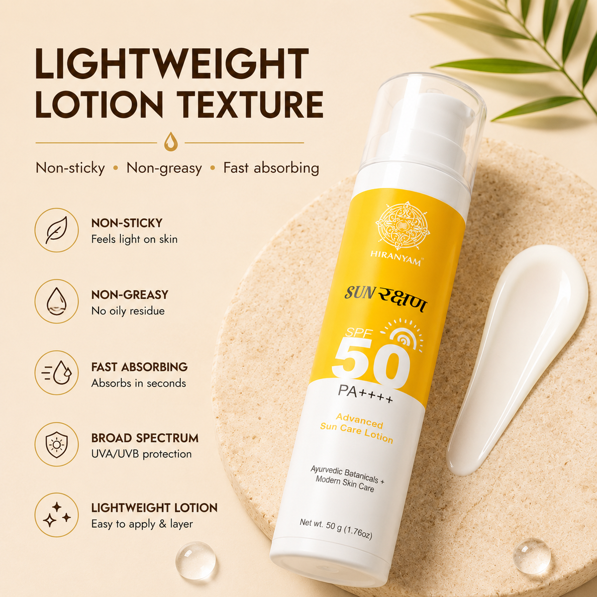 Sun Rakshan SPF 50 PA++++ Sunscreen | Ayurvedic