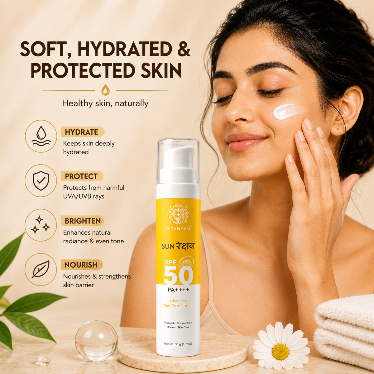 Sun Rakshan SPF 50 PA++++ Sunscreen | Ayurvedic